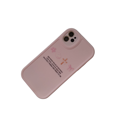 Letter Slogan Printed-Pink Phone Case Compatible With iPhone 12 Image