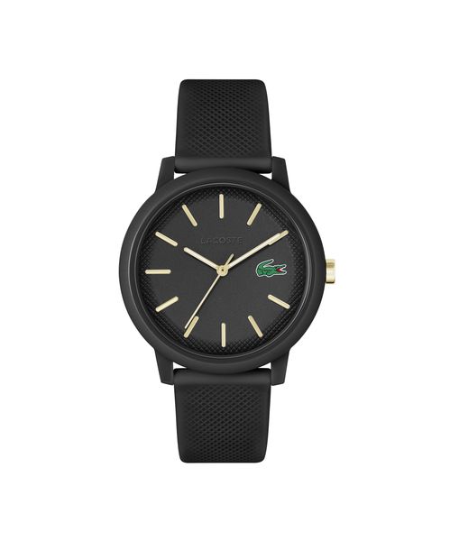Lacoste Watches Men's Lacoste.12.12 Black Silicone Strap Watch