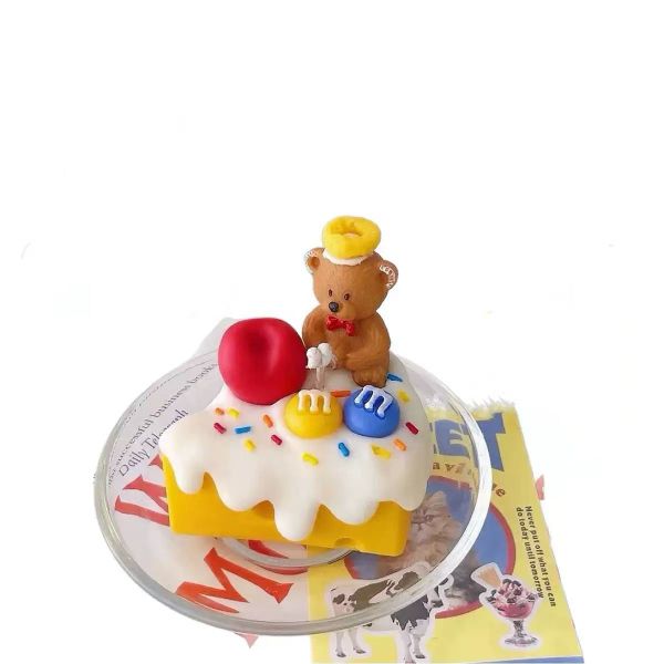 Handmade Niche Cheese-Scented Candle Cake Gift, Creative Decoration, Cute