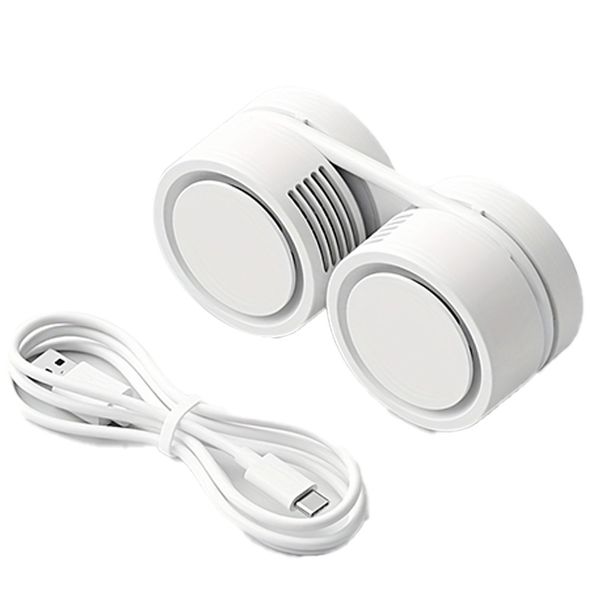 USB Portable Hanging Neck Fan, Foldable Rechargeable Mini Cooling Fan