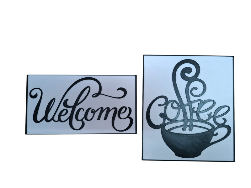 Welcome And Coffee Wall Art
