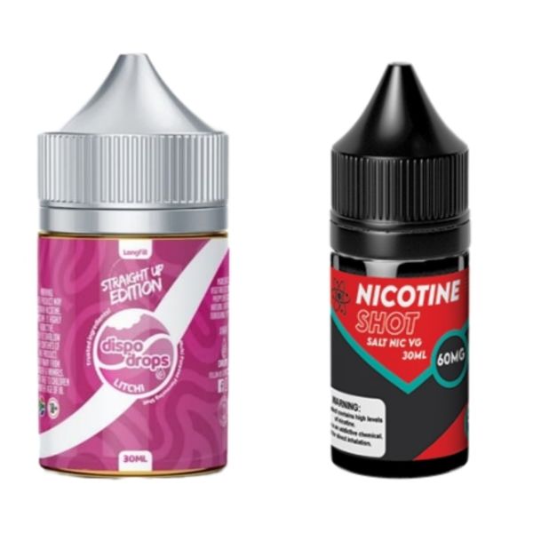 Dispo Drops 60ml Salt/MTL Combo 30MG - Litchi