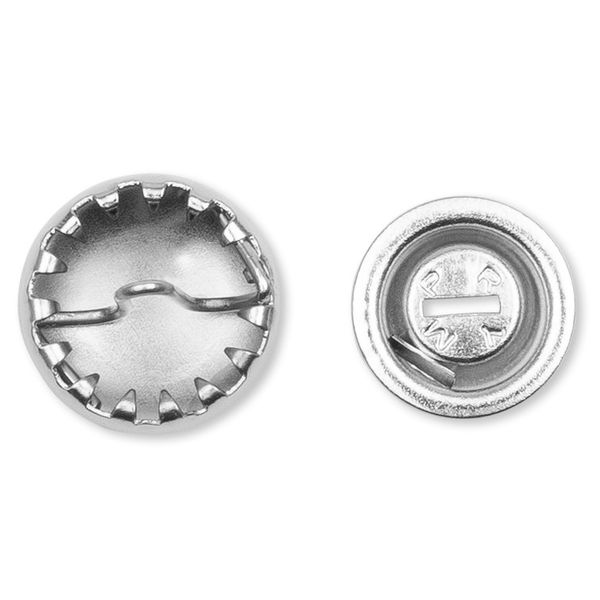 Prym Fabric / Material Cover Buttons (Box of 100),11mm|15mm, Silver