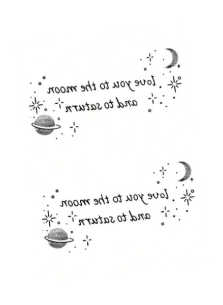 1 Piece - Mystical Celestial Temporary Tattoo - Black