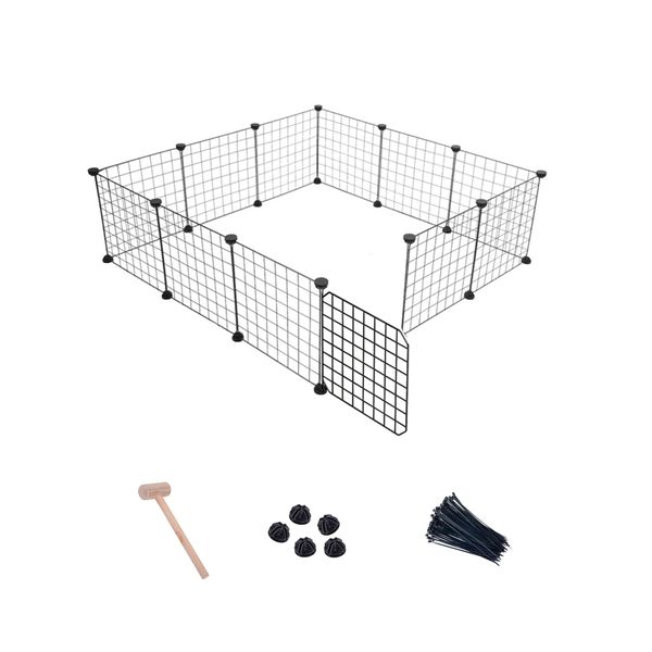 Adjustable DIY Wire Cage with Door, 47cm Height - Ideal For Small Animals
