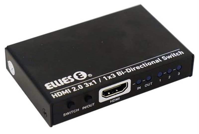 Ellies 3 Port Bi Directional HDMI Switch 4K @ 60Hz