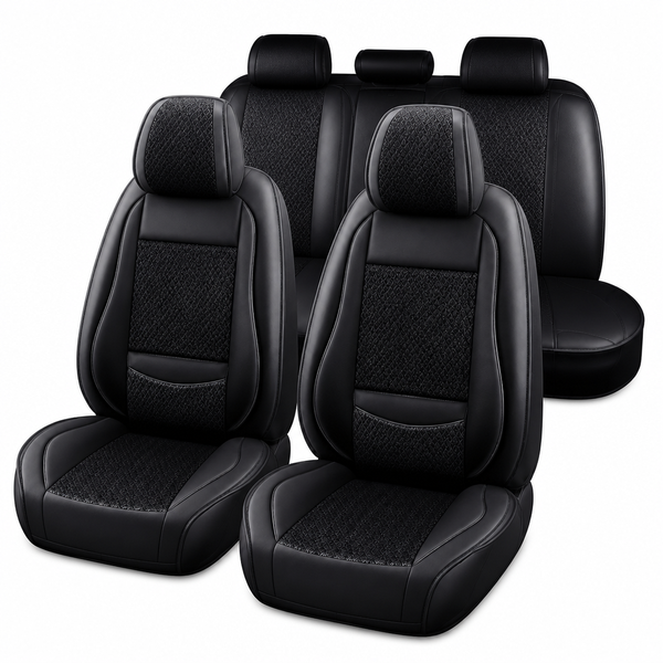 Car Seat Covers with Textured Design Full Set for Interior Protection