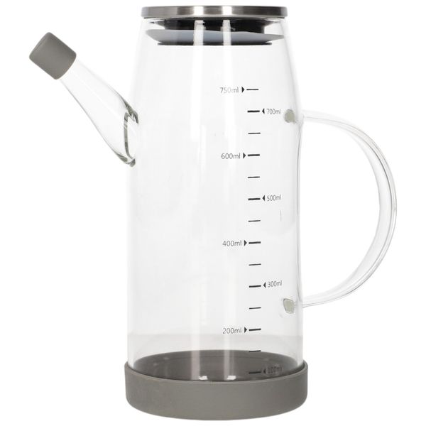 Danny Home Borosilicate Glass Oil Jug With Stainless Steel Lid 750ml