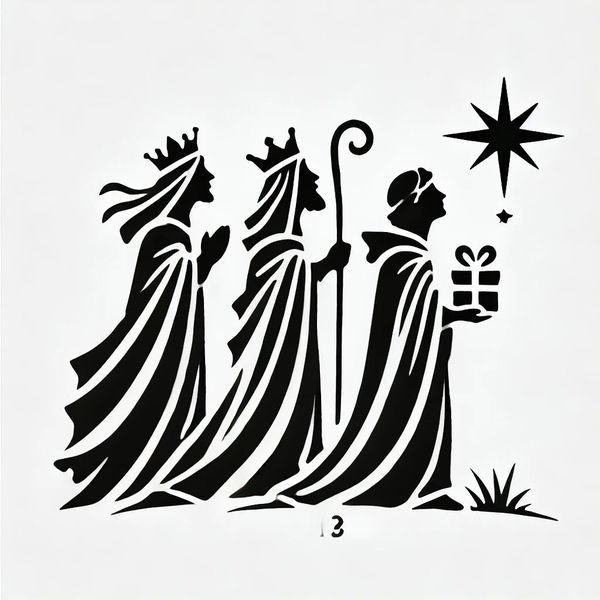 Christmas Three wise men Stencil 40cm