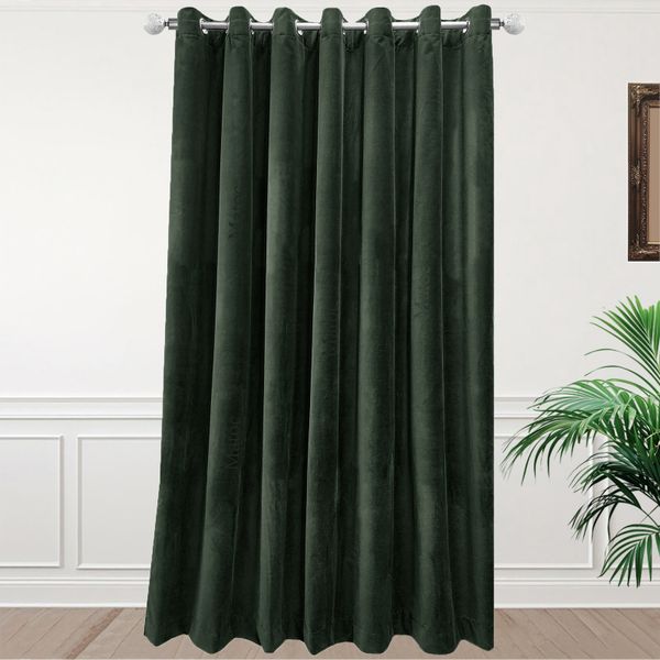 Velvet Dark Green - Lined - Eyelet image