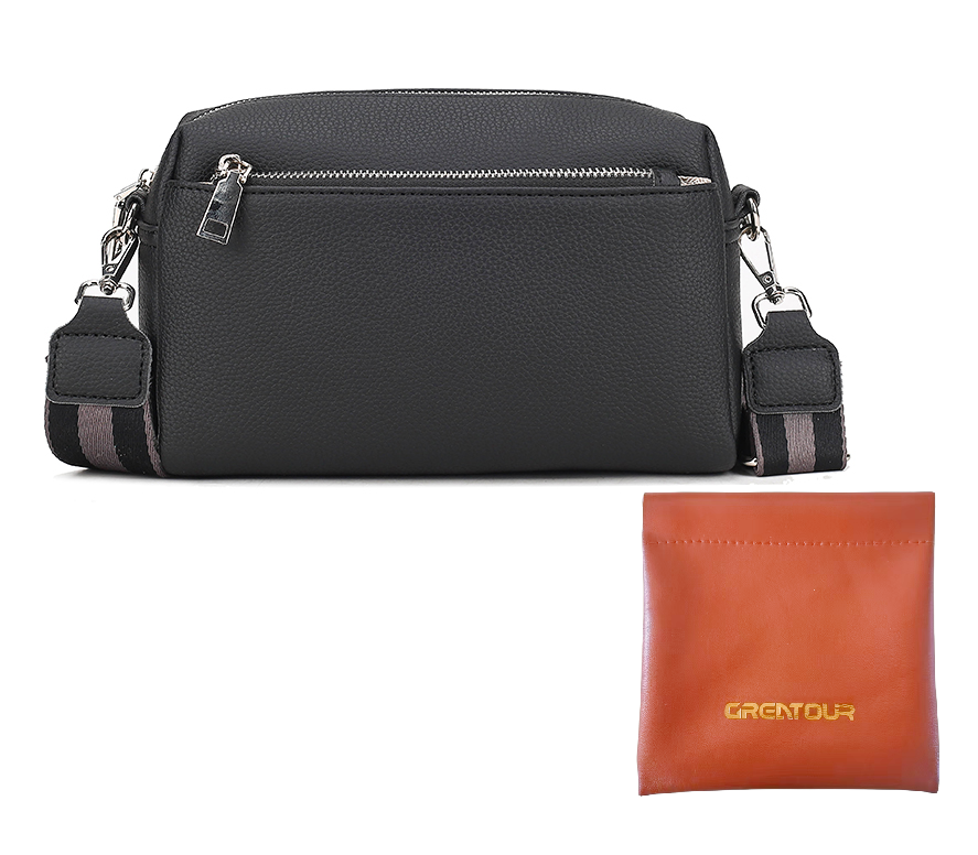 GREATOUR Stylish Crossbody Shoulder Bag with Wide Strap & Handy Pouch