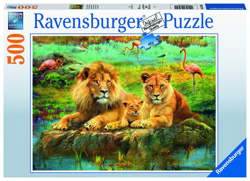 Ravensburger 500 Piece Puzzles-Family Of Lions