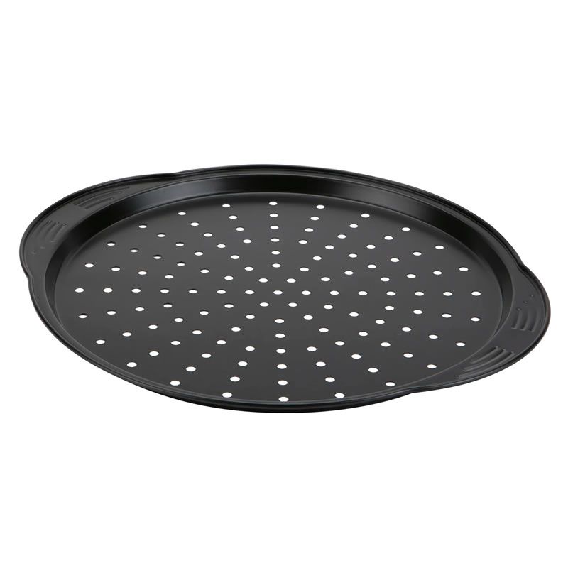 Pizza trays with outlet holes