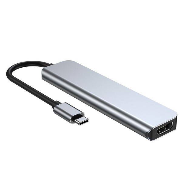 TYPE-C 6 in 1 Adapter USB-C to HDTV+TF/SD+USB3.0+PD