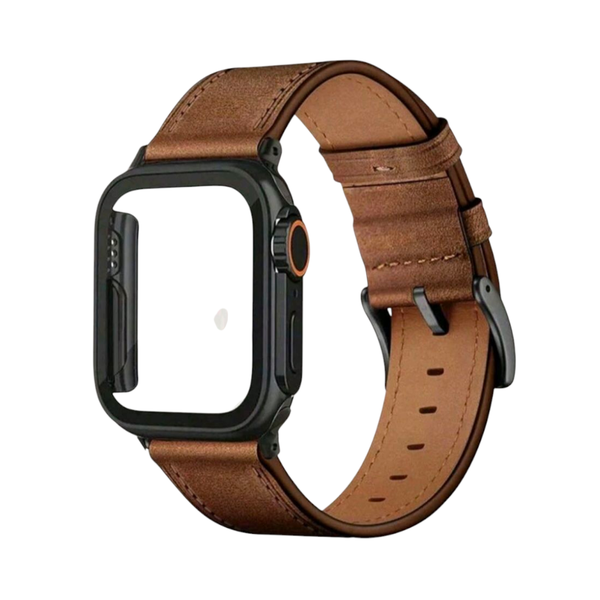 Retro Classic Leather Watch Strap With Case Compatible With SE 9-1 (42mm)