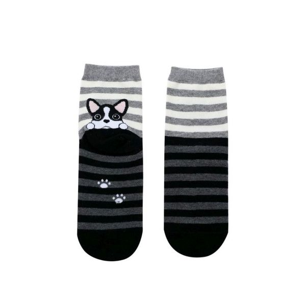 SoGood-Candy - Socks - Stripy French Bulldog