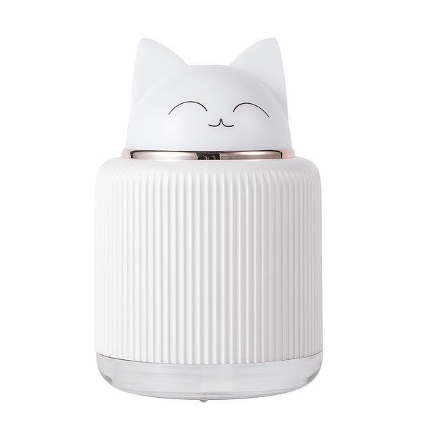 Mini USB Cat Style Humidifier for Car and Office Desktops (White)