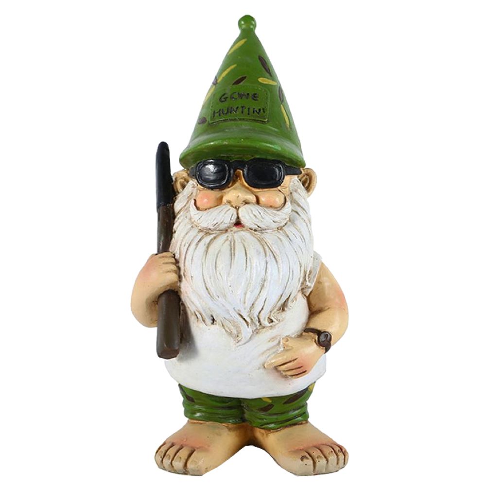 Garden Home Decor Hunting Gnome Statue