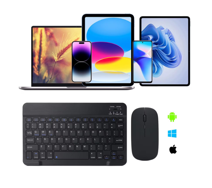 Wireless Keyboard and Mouse Set, Bluetooth 3.0, 78-key