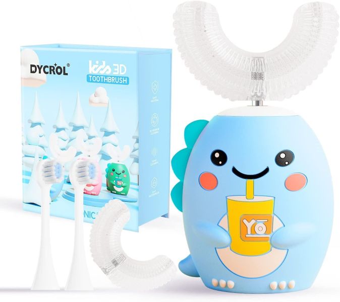 U Shaped Electric 4 Brush Heads, Sonic Toothbrush Kids with 5 Modes,