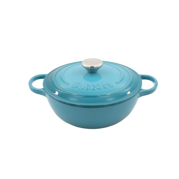 AIYI Cast Iron Enamel Cookware AY378-005 Blue 22cm