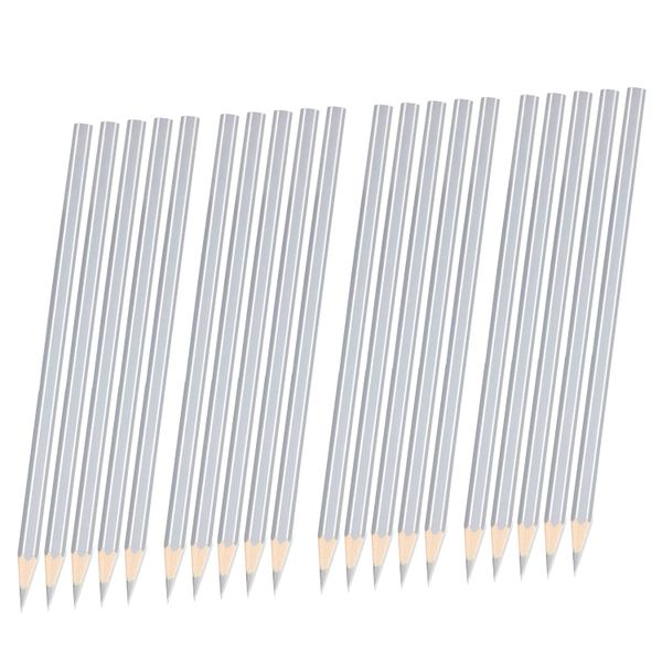 20 Pack Silver Welders Pencil Metallic Silver Marking Pencil for Constructi