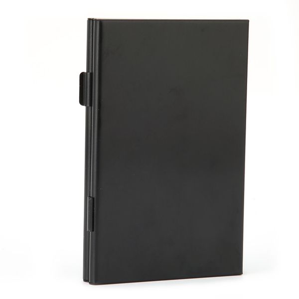 Portable SIM Card Case Aluminum Anti-Static EVA Black 9.3x6x1.1cm 35g