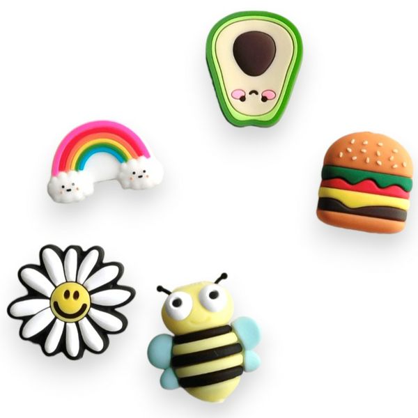 5pcs Daisy Cartoon Cable IOS &amp; Android USB &amp; Headset Charger Protectors Set