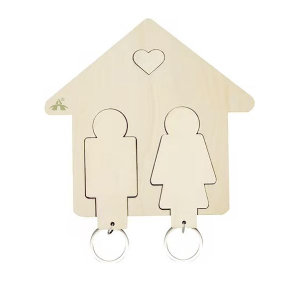 Alanes Wall Key Holder Set Couple Keychain Hanger Key Hook