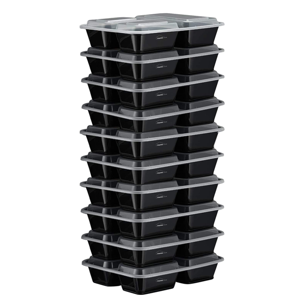 Chenshia Meal Prep Containers 3 Compartment &amp; Lids-Portion Control-10 Pack