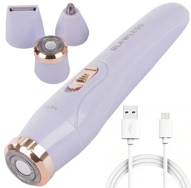 BLAWLESS 3-in-1 Rechargeable Razor for Women- Painless Trimmer