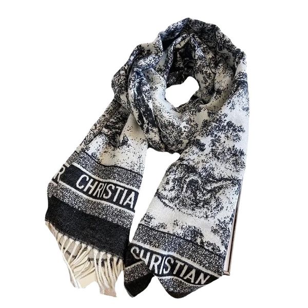 Women's Scarf - Imitation Cashmere Landscape Painting