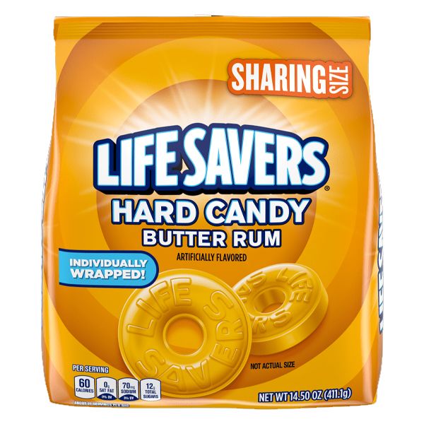 Life Savers Butter Rum Hard Candy Sharing Size Bag - 411.1g