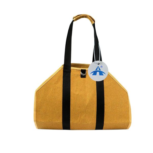 ALANES Canvas Firewood Carry Bag Camping Log Holder with Handle - 93x46cm