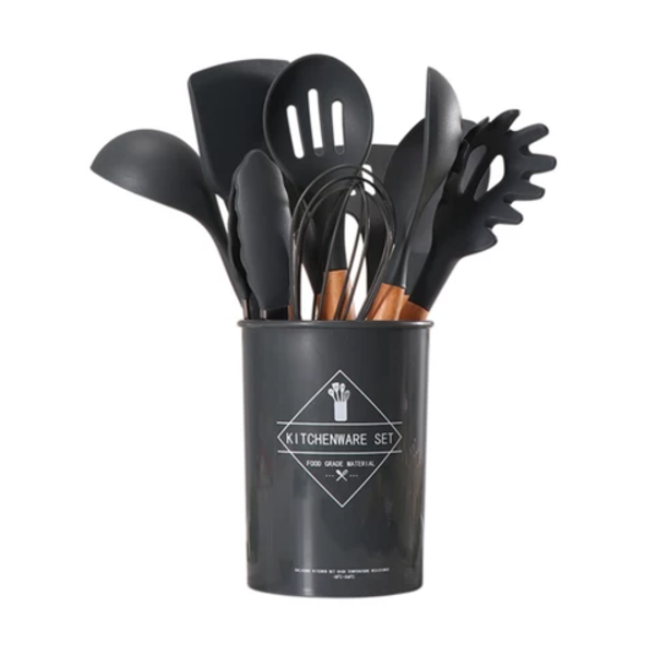 Set of 12 Silicone Kitchen Utensil Set