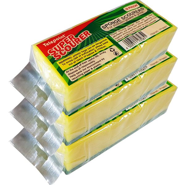 Kitchen Sponge Super Scourer - Pack of 9