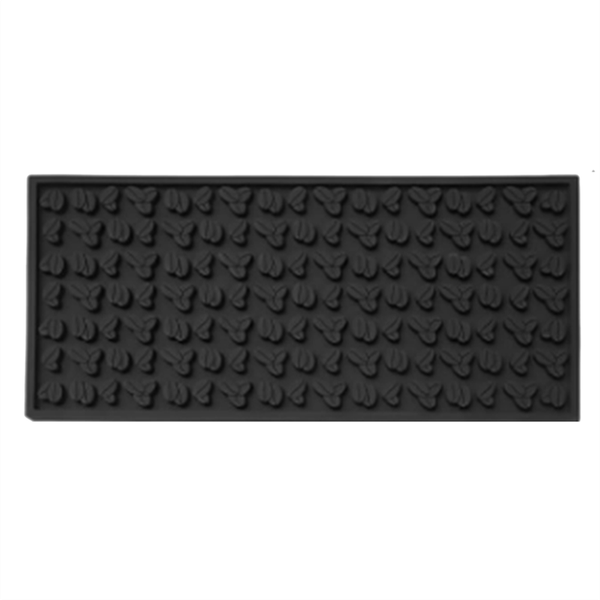30x15X0.8Cm Food-Safe Silicone Non Slip Bar Service Spill Mat Black