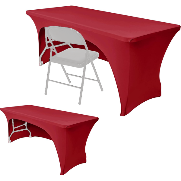 2Pcs Tablecloths 6ft Flexible Table Cover for Rectangular Tables Washable