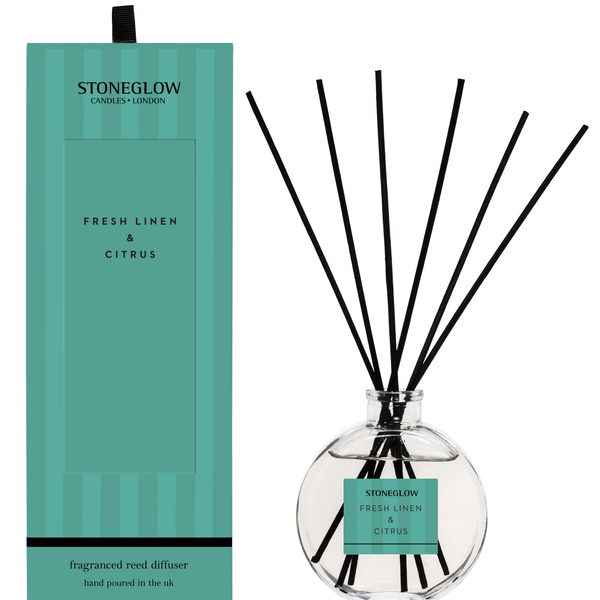 Stoneglow Fragranced Reed Diffuser - Fresh Linen &amp; Citrus