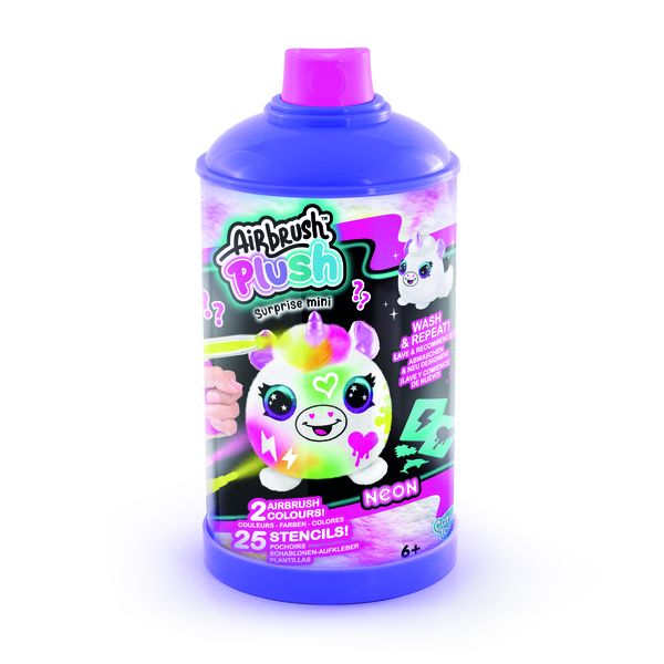 Style 4 Ever 1Pack Mini Airbrush Plush In Paint Can - Neon