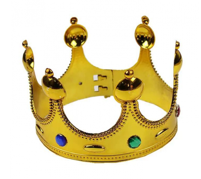 Kids' Golden Birthday Crown with Colorful Gemstones, Adjustable Party King