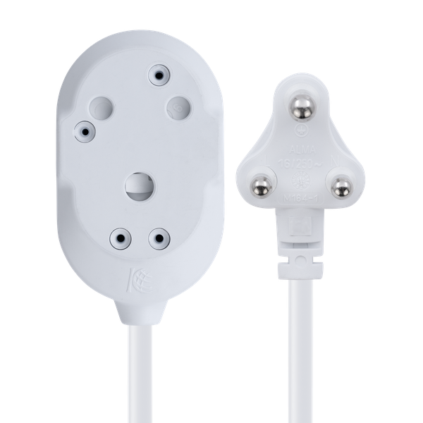 SWITCHED Light Duty Back-to-Back 2-Way 10m Extension Lead