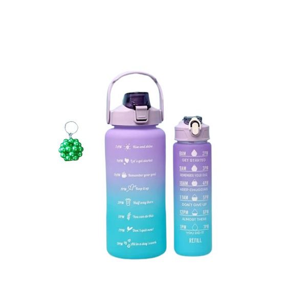 1831530 Set Of 2 Motivational Water Bottle And A Keyholder