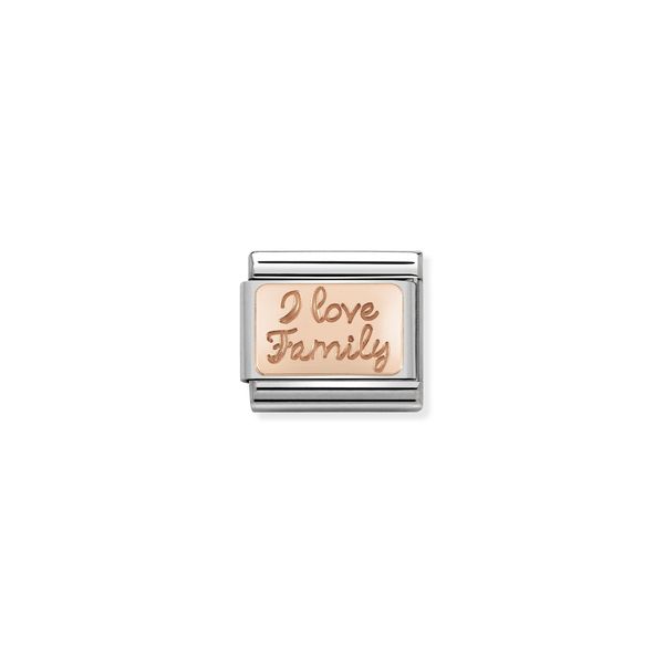 Nomination Composable I Love Family Link In Rose Gold.