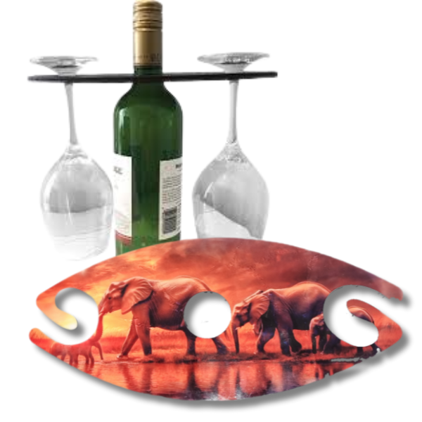 Elephant Design Wine Glass Holder Wine Glass Caddy - Wine Glass Holder -
