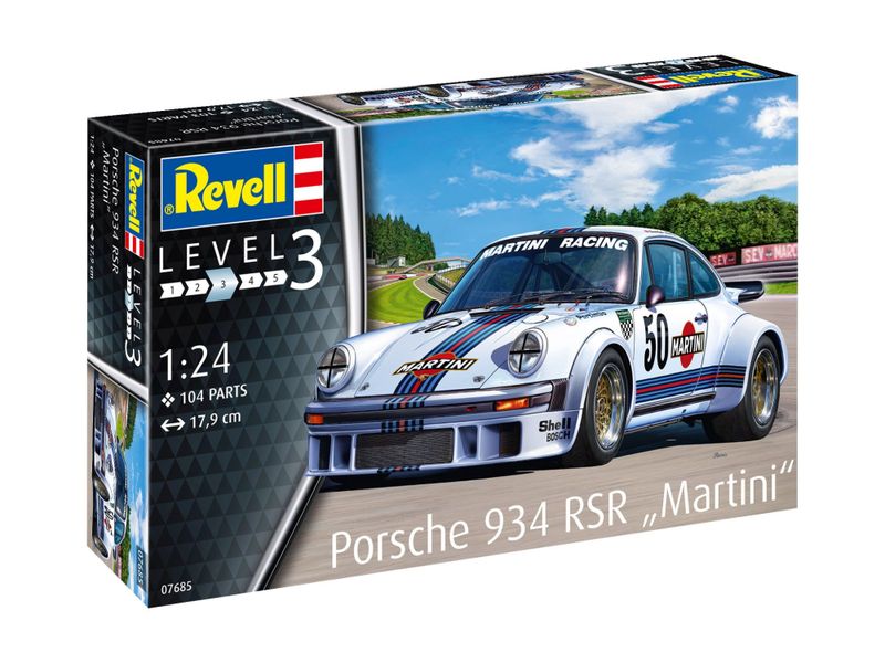 Revell 1/24 Porsche 934 RSR "Martini Racing" Car Plastic Model Kit