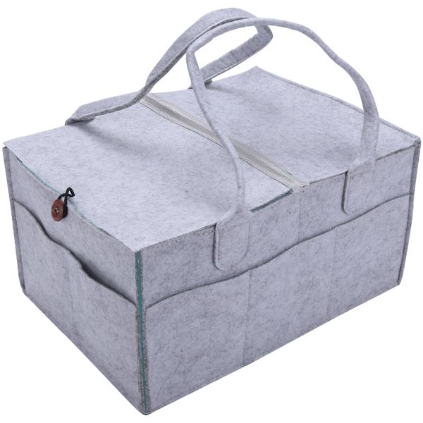 Foldable Felt Baby Diaper Caddy Storage Bag Kid Toys Portable Bag Box