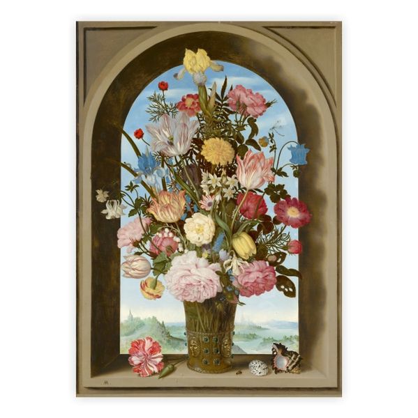 Vase of Flowers in a Window - A1 Poster