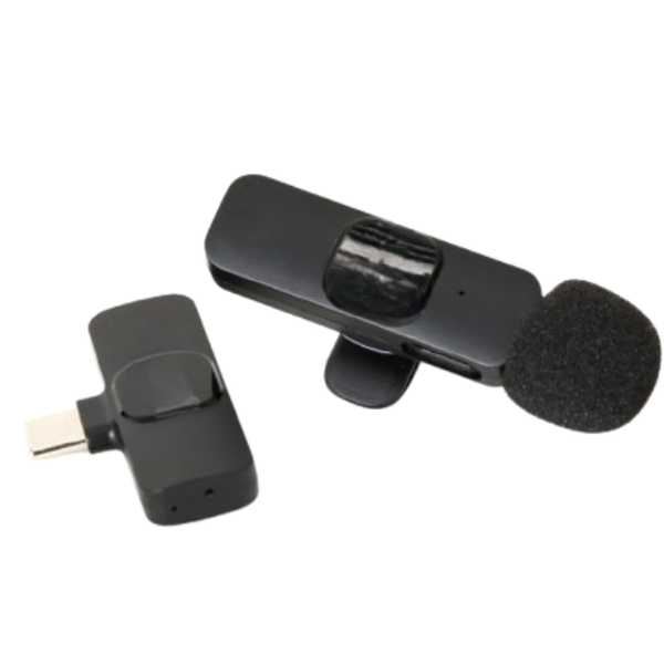 Portable Plug &amp; Play Wireless Lavalier Microphone - Omnidirectional Mic