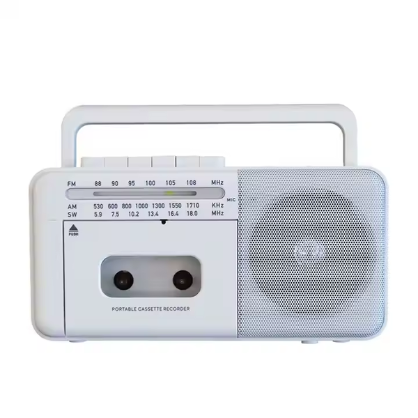 Portable Cassette Recorder w/ AM/FM/SW Radio, Built-in Speaker AC/DC/3.5mm